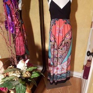 MSK maxi sleeveless women dress size large